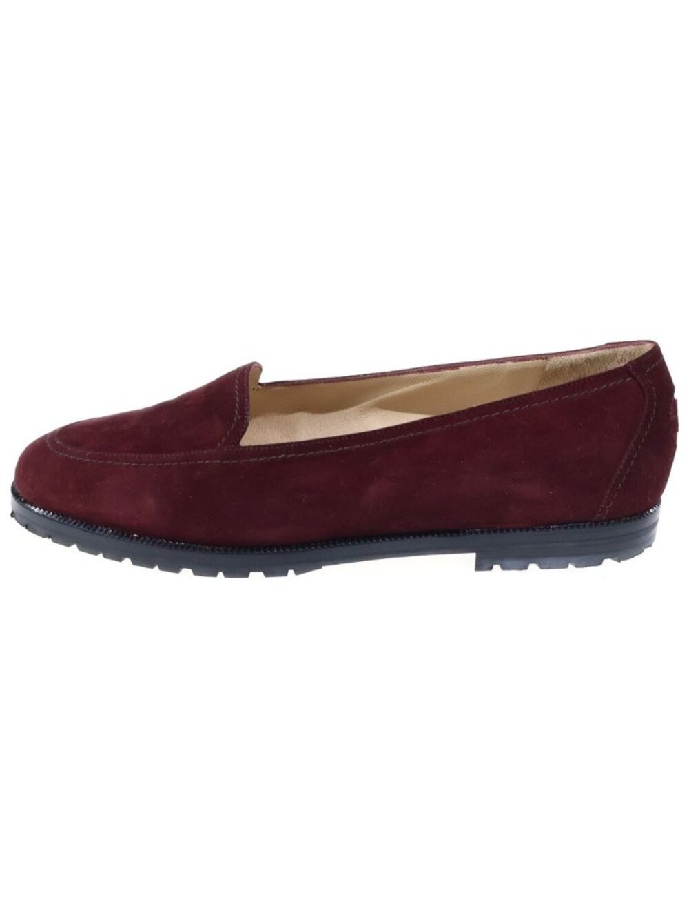 Chanel Loafers Suede Bordeaux Shoes